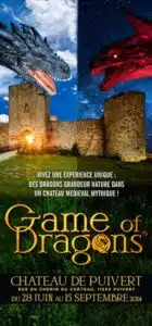 Game of dragons au Château de Puivert du 28 juin au 15 septembre 2024